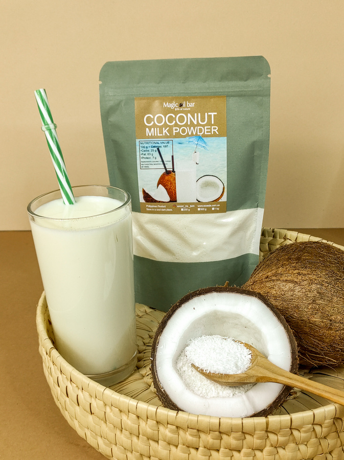 Сухе кокосове молоко (вершки), 63% жирності, 250 г, 500 г, 1 кг