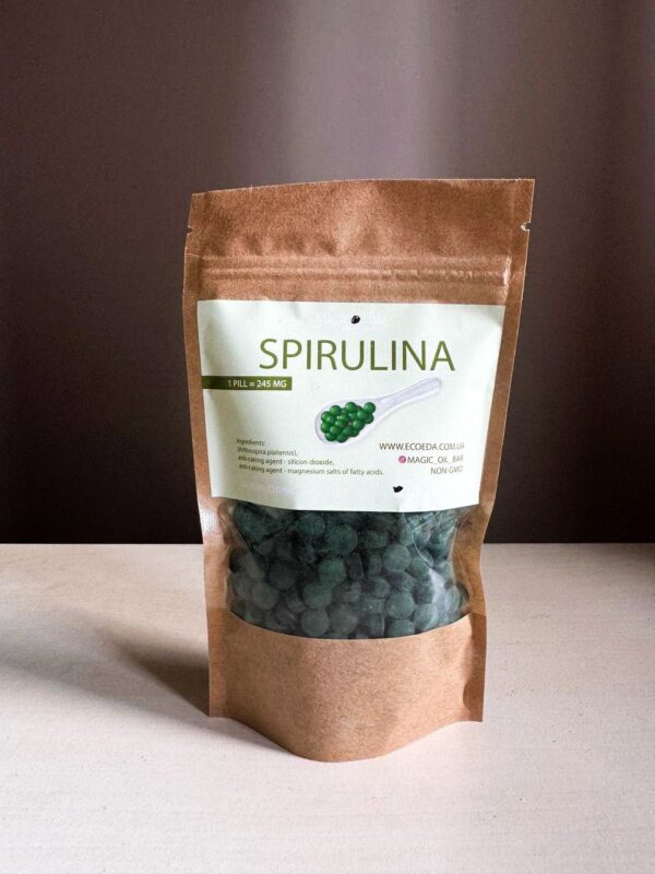 Спіруліна в таблетках Spirulina Arthrospira, 100 г, 250 г - Зображення 2
