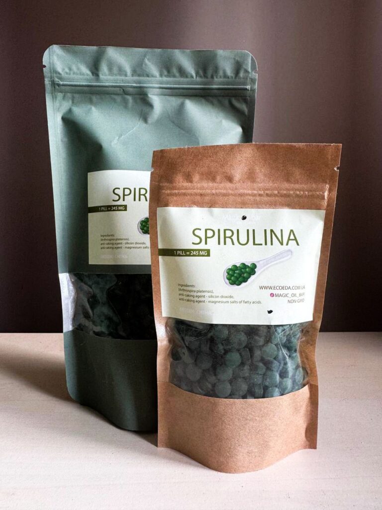 Спіруліна в таблетках Spirulina Arthrospira, 100 г, 250 г