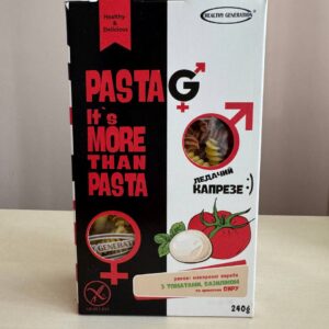Рисова безглютенова паста PASTA G з томатом, базиліком та ароматом сиру