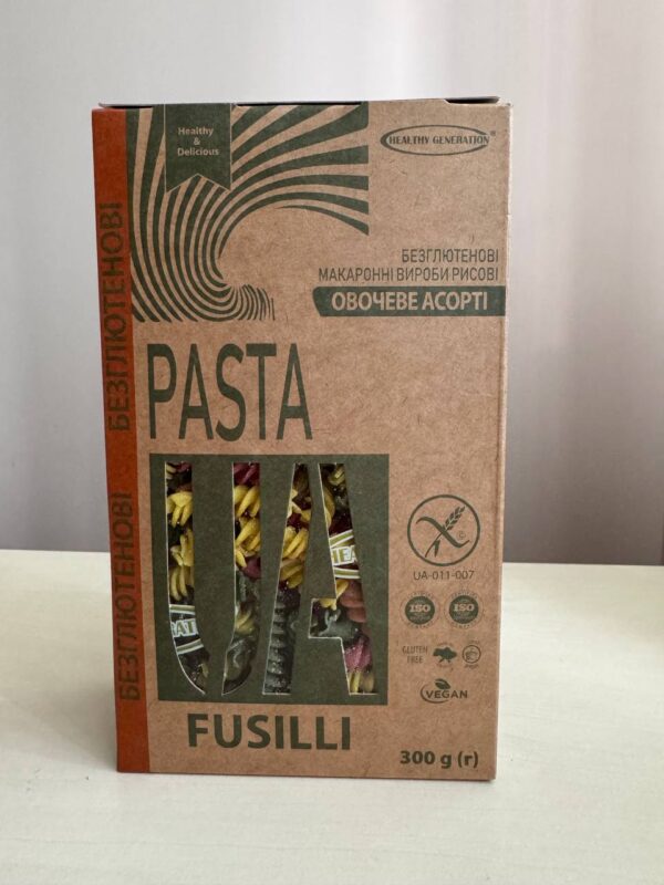 Рисова безглютенова паста PASTA UA з овочами