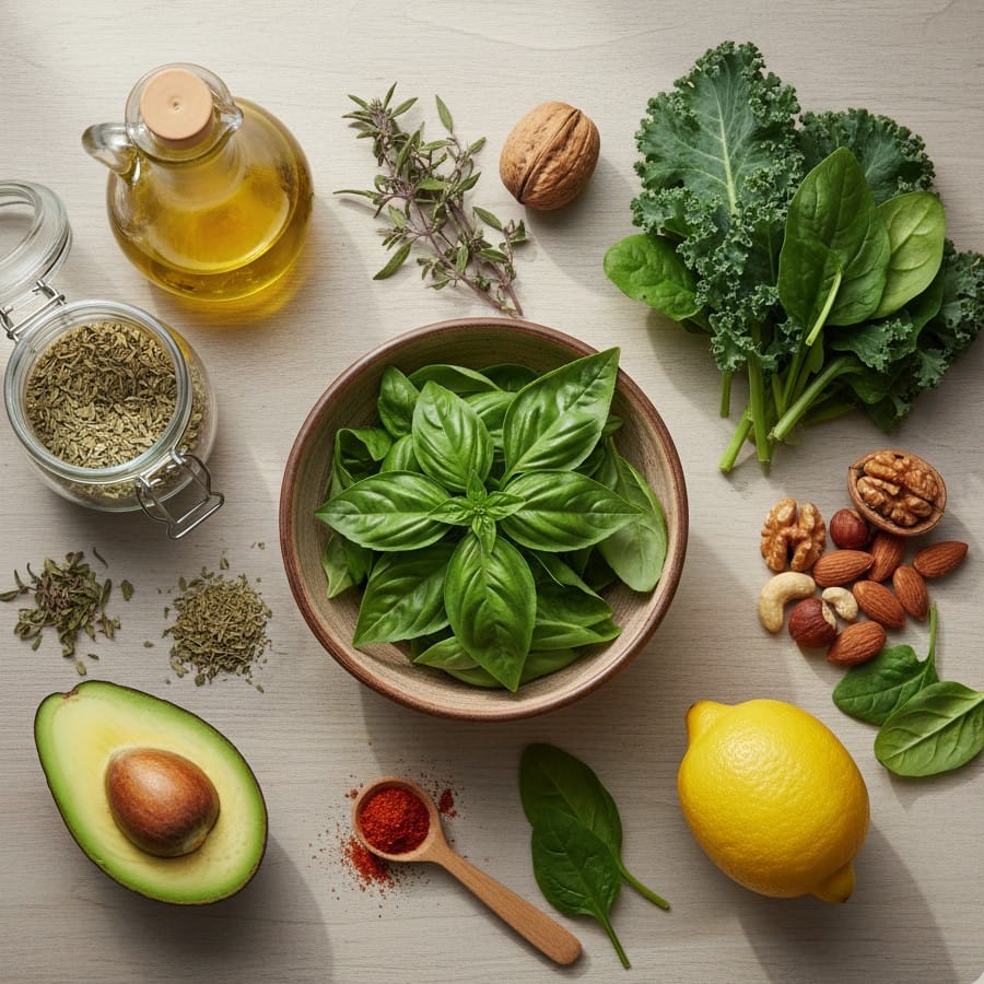 сушений базилік в стравах