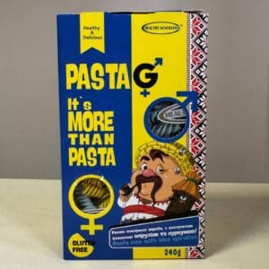 Рисові макарони з екстрактом спіруліни та куркумою